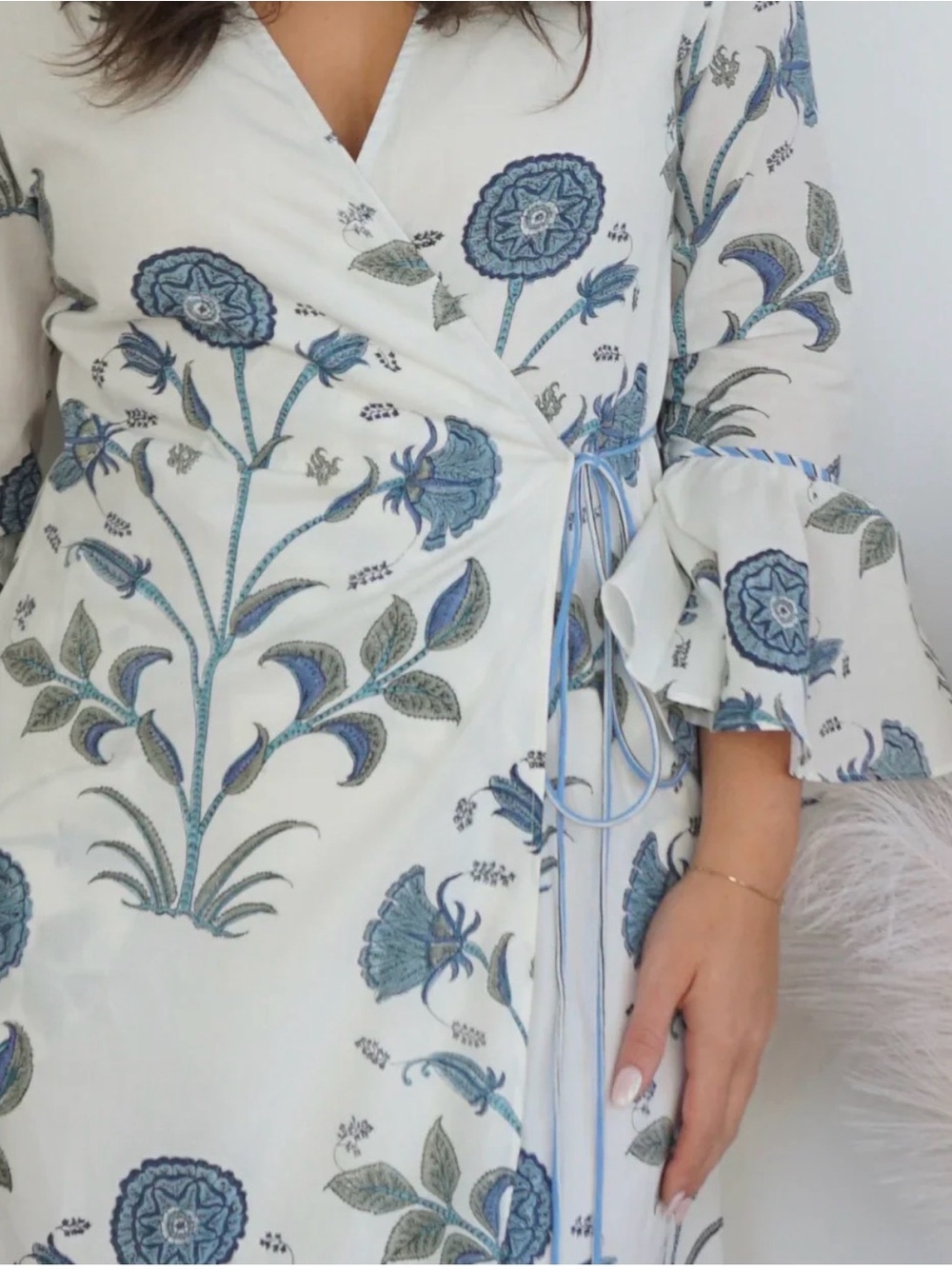 NIBI-MTK wrap dress - 100% Cotton - Sz XS/S NWOT - Picture 3 of 7